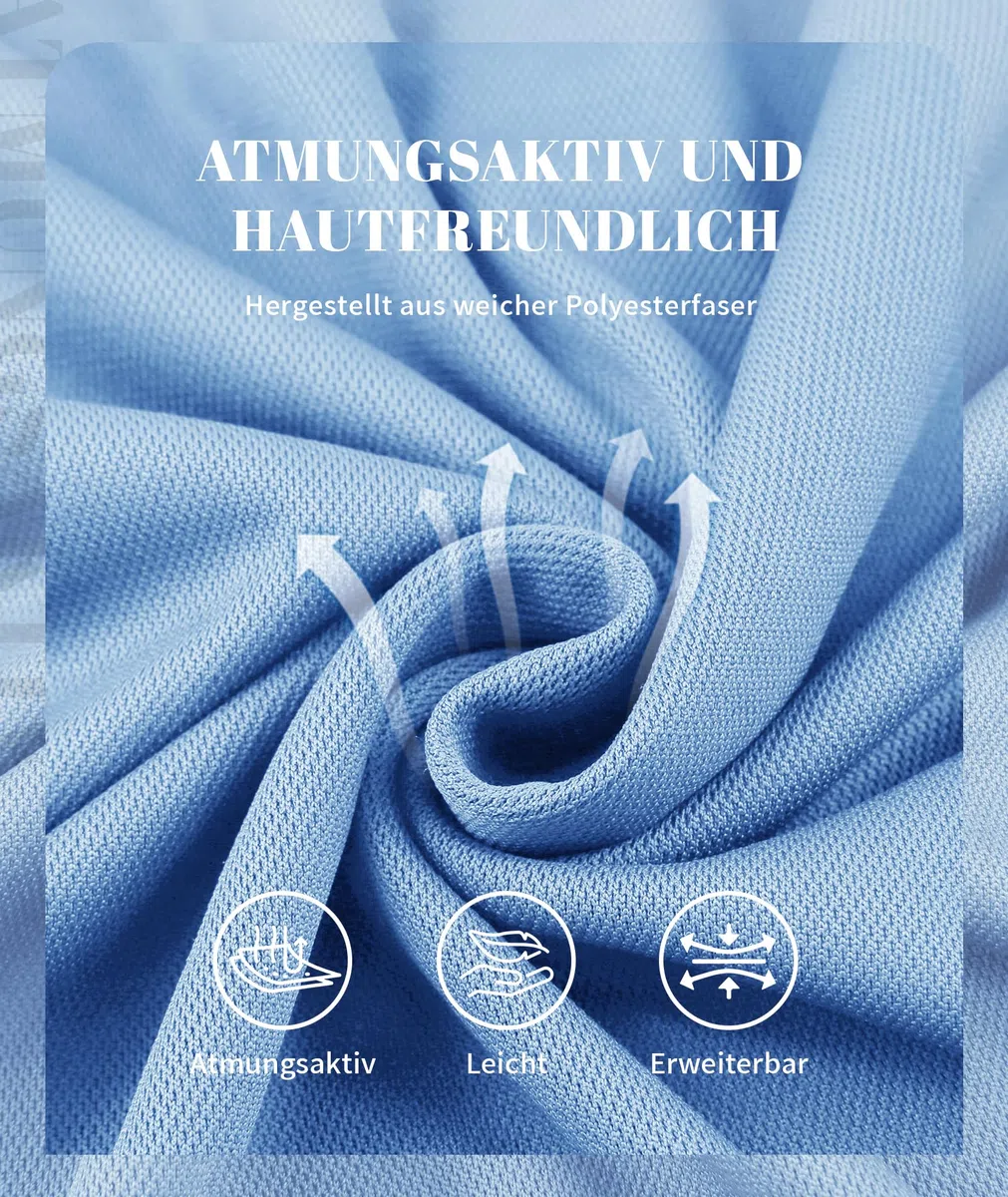 SwissWell Lot de 3 Polo Homme Manches Longues Respirant et Léger Golf T-Shirt Business Casual