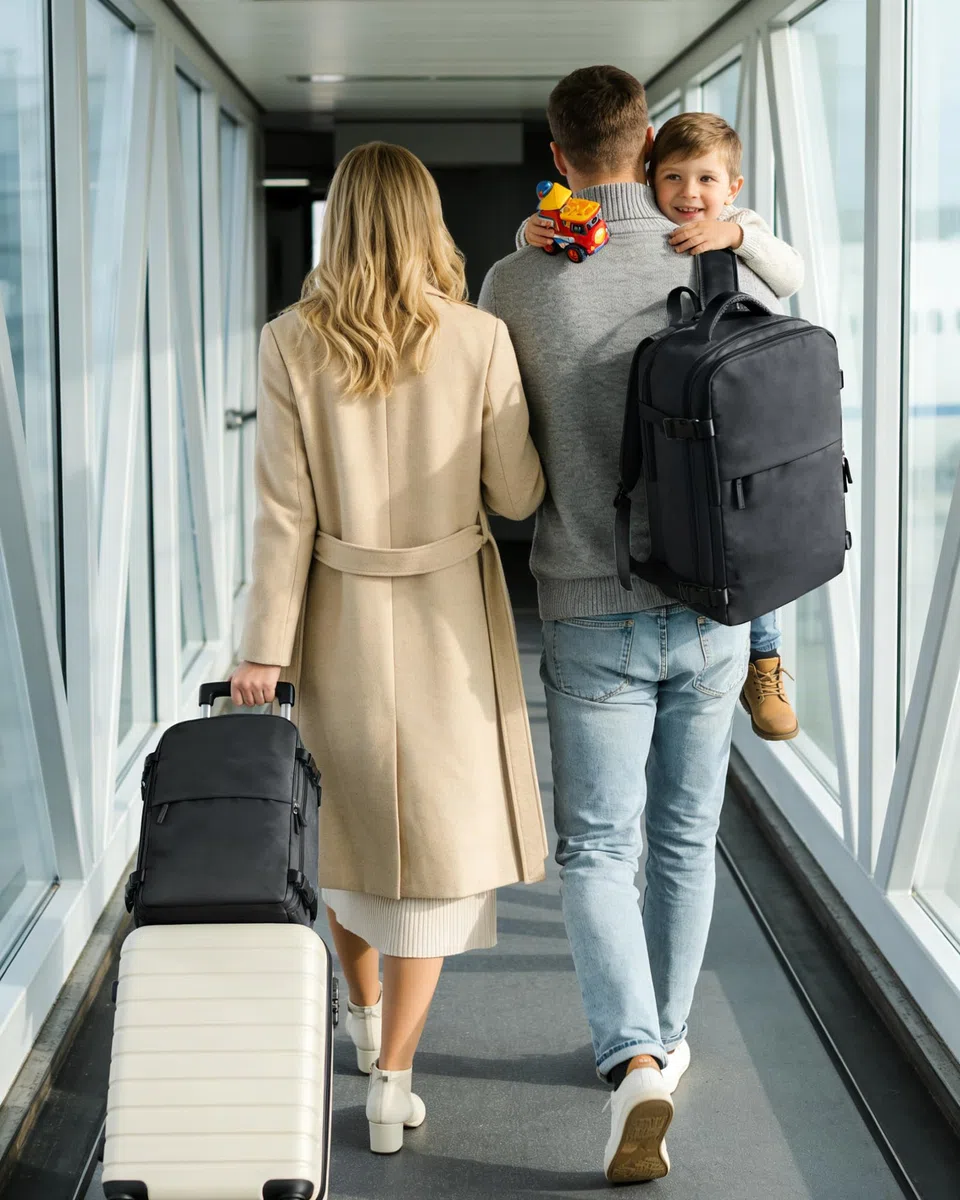 SZLX Sac à Dos Voyage Babine Sous Vide avec Pompe 40x30x20 Bagage Cabine 40x20x25 Sous Vide pour Ryanair Wizz air Easyjet Bagage à Main Femme Homme avec Compartiment Chaussures,Valise Sous Vide