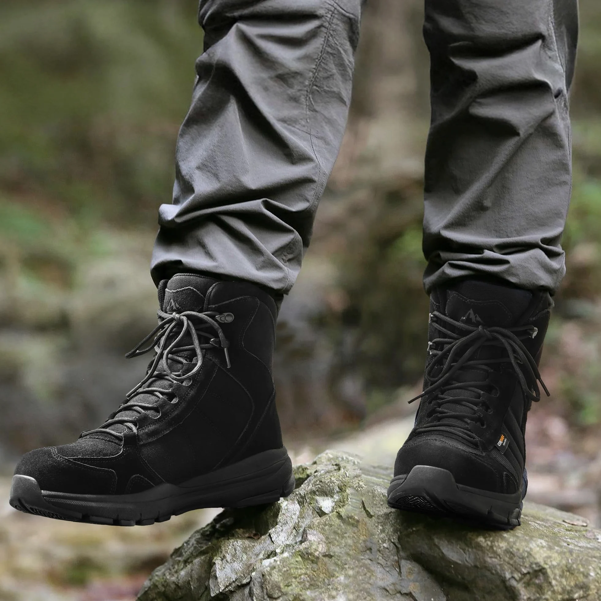 NORTIV 8 Bottes Militaires pour Hommes Imperméable Bottes de Travail Durable et Antidérapante Bottines Respirantes SNMT222M