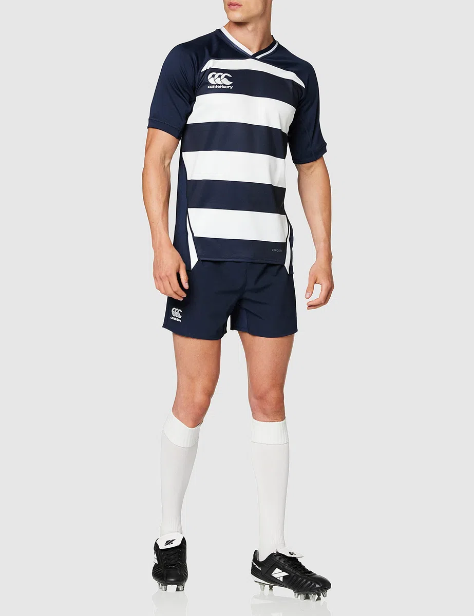 Canterbury Homme Maillot de Rugby Vapodri Evader à Rayures Horizontales | Technologie Vapodri | Coupe athlétique Professionnelle | Durable Maillot de Rugby Technique