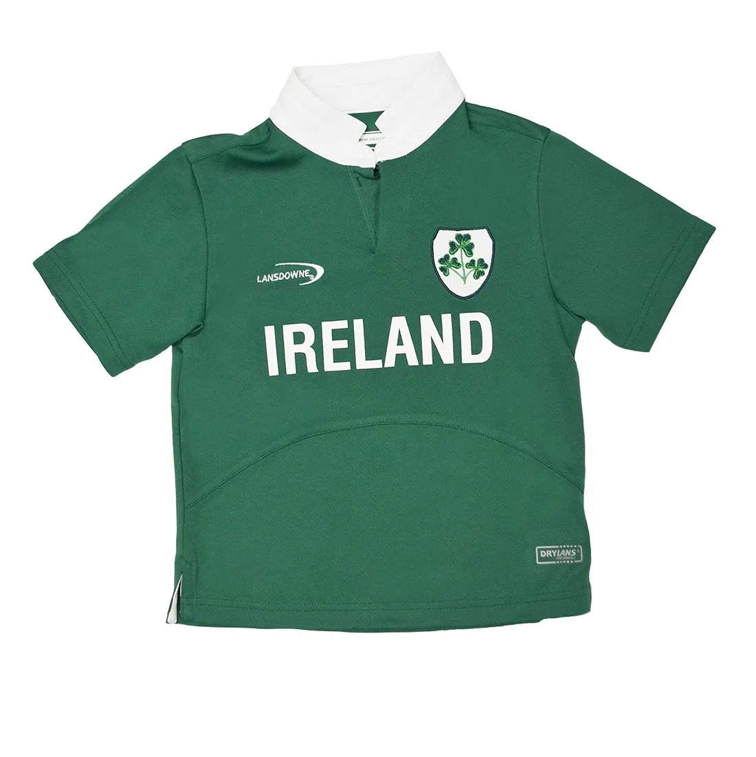 Lansdowne Maillot de Rugby à Manches Courtes Ireland Shamrock Performance Vert pour Enfants