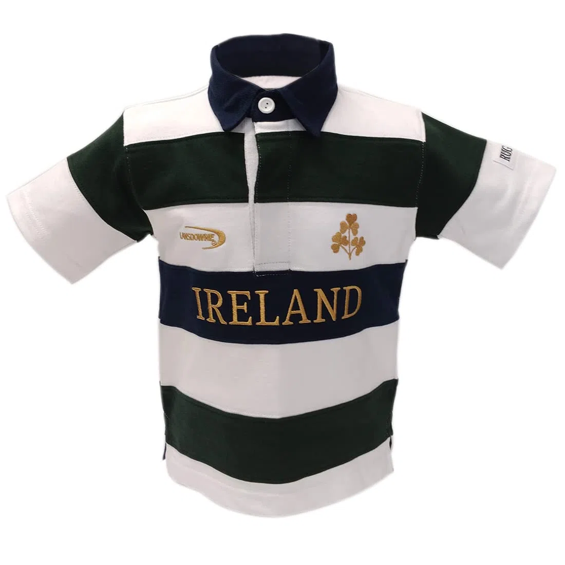 Lansdowne Ireland Maillot de Rugby à Manches mi-Longues pour Enfant Blanc/doré