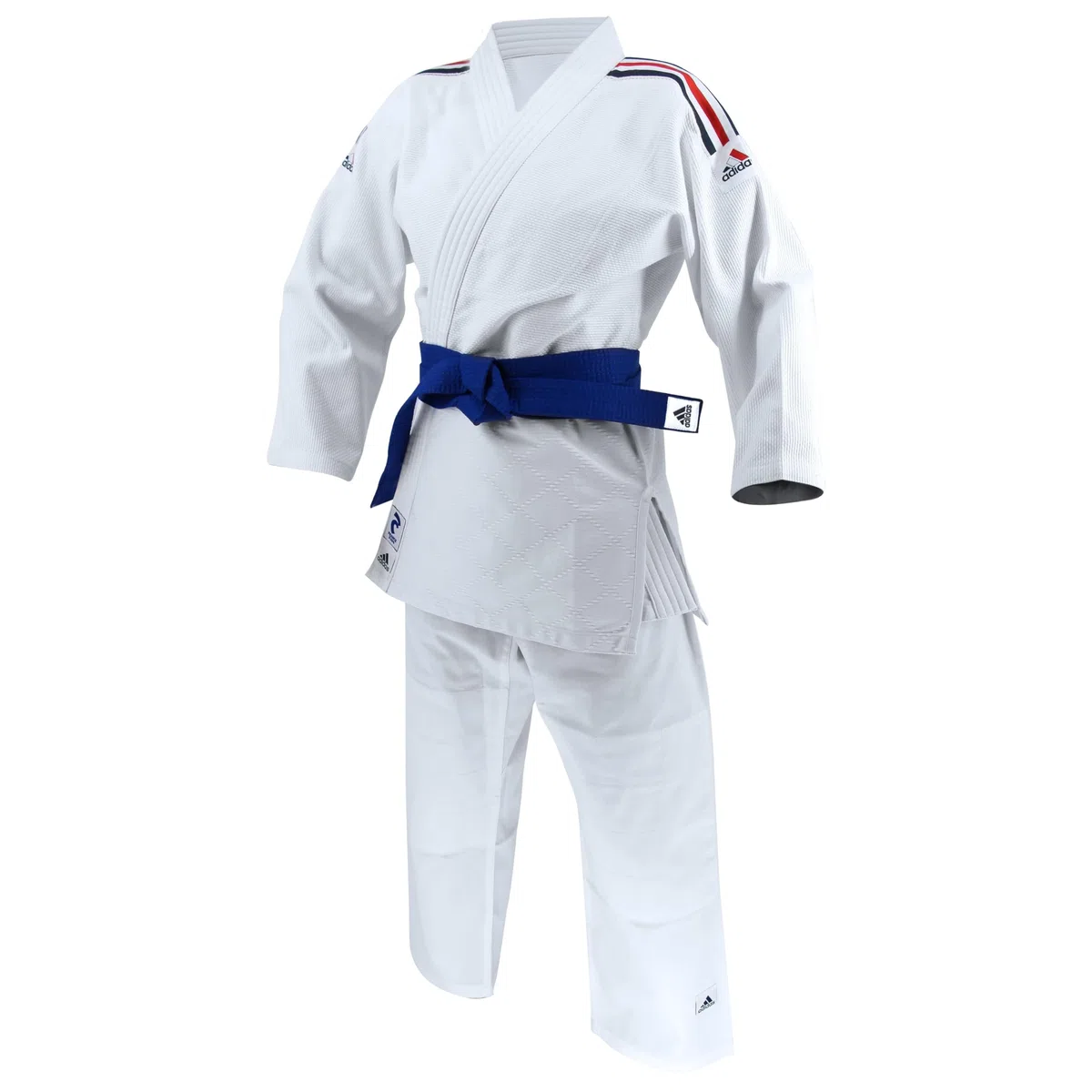 adidas Kimono Judo Club France Judo (Couleur : Blanc/SMU France Judo - Taille : 180)