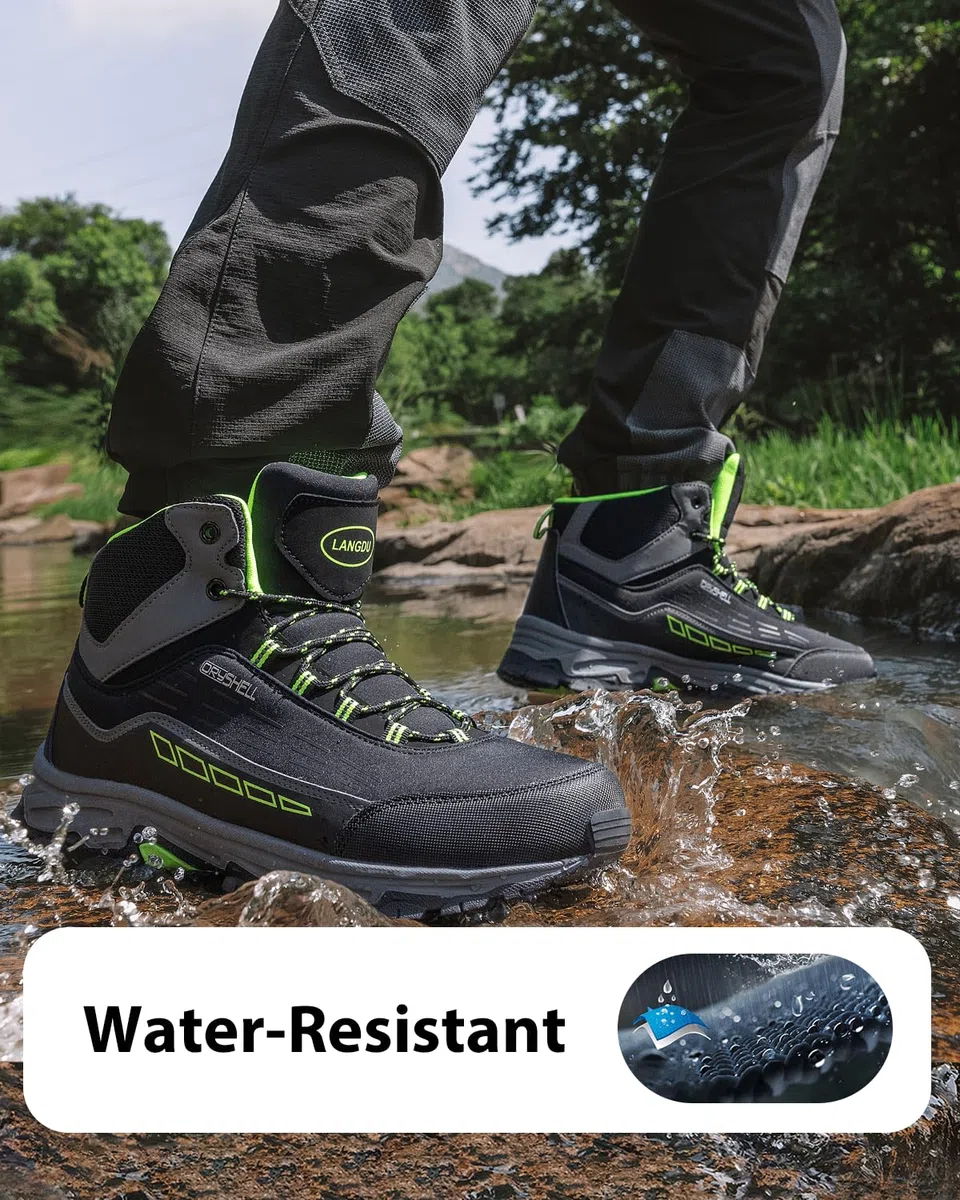 LANGDU Chaussures de Randonnée Homme Femme Trekking Voyages Respirant Promenades Antidérapant Sneakers Taille 37-46 EU