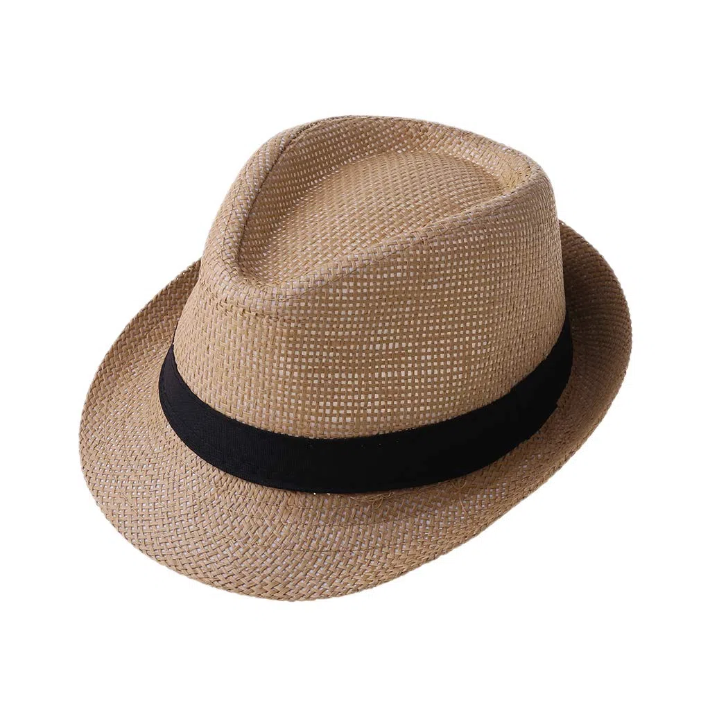 Enfants Enfants été Plage Chapeau de Paille Jazz Panama Trilby Fedora Chapeau Gangster Casquette extérieur Respirant Chapeaux Filles garçons Chapeau de Soleil