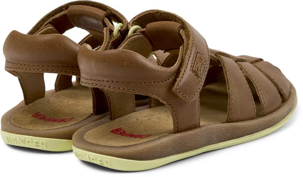 Camper Bicho 80177-005, Sandales Bout Ouvert garçon - Bleu - Blau (Krypton Denim/Bicho Orgreen), 36