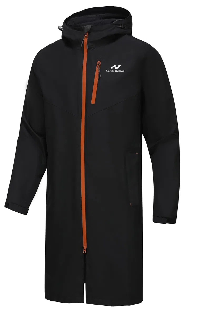 NORDIC OUTLAND Veste de pluie pour homme, imperméable et respirante avec doublure en maille, coupe-vent pour les activités de plein air