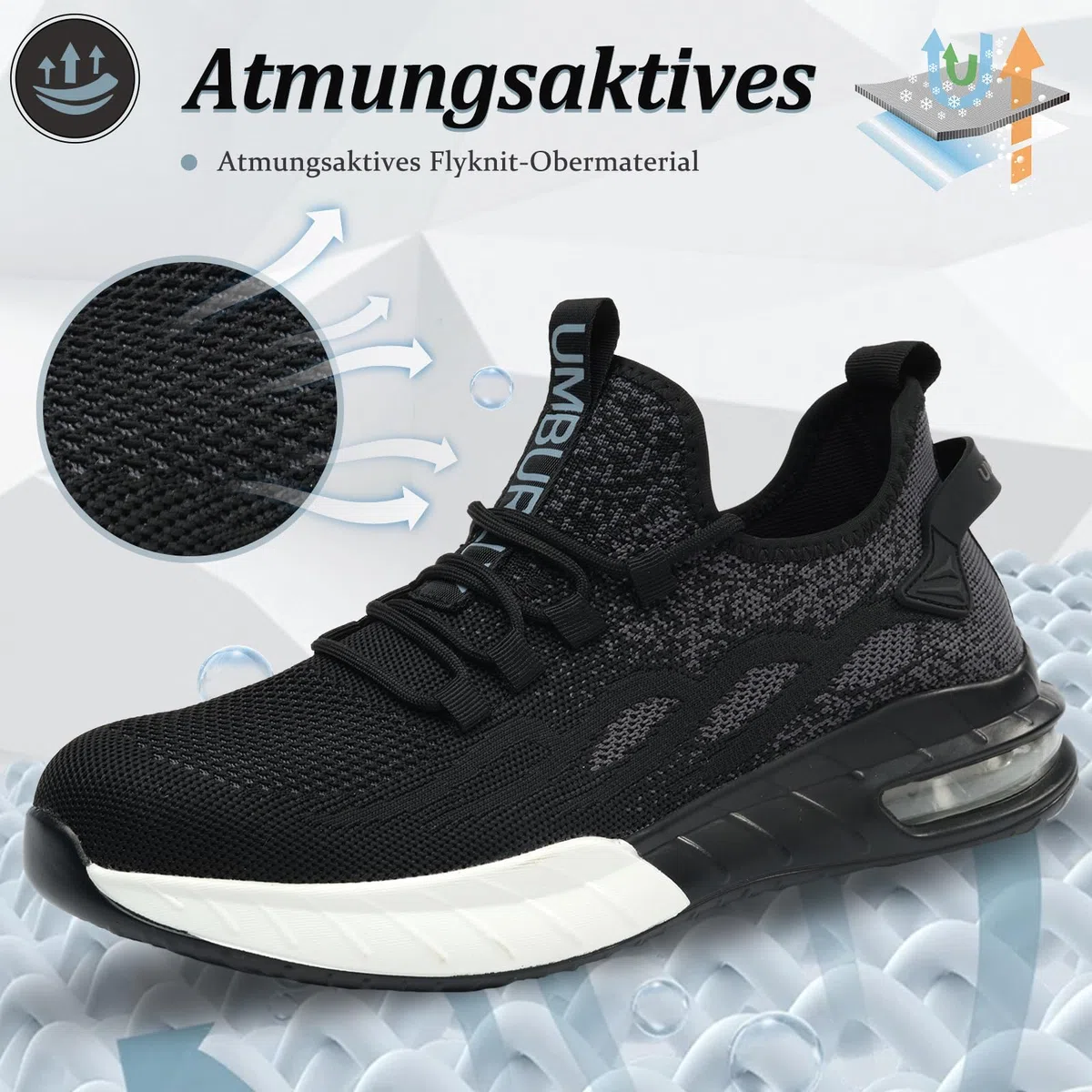 Chaussures de Sécurité Femme Légère et Confortable Basket de Sécurité Hommes Respirante Basket Antidérapante de Travail Embout Acier