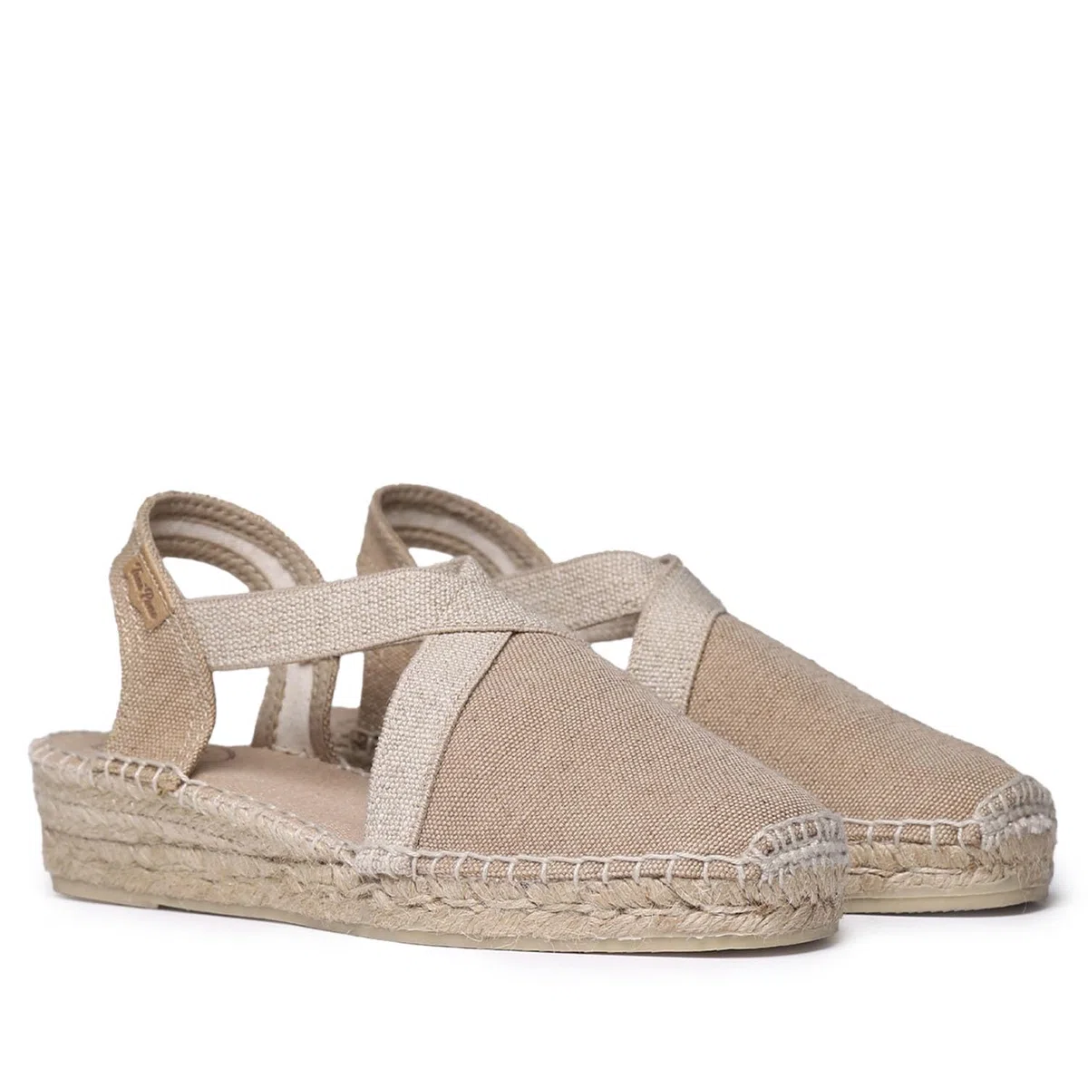 TONI PONS Verdi-V - Espadrille compensée végétalienne pour Femme de en Tissu de Coton.