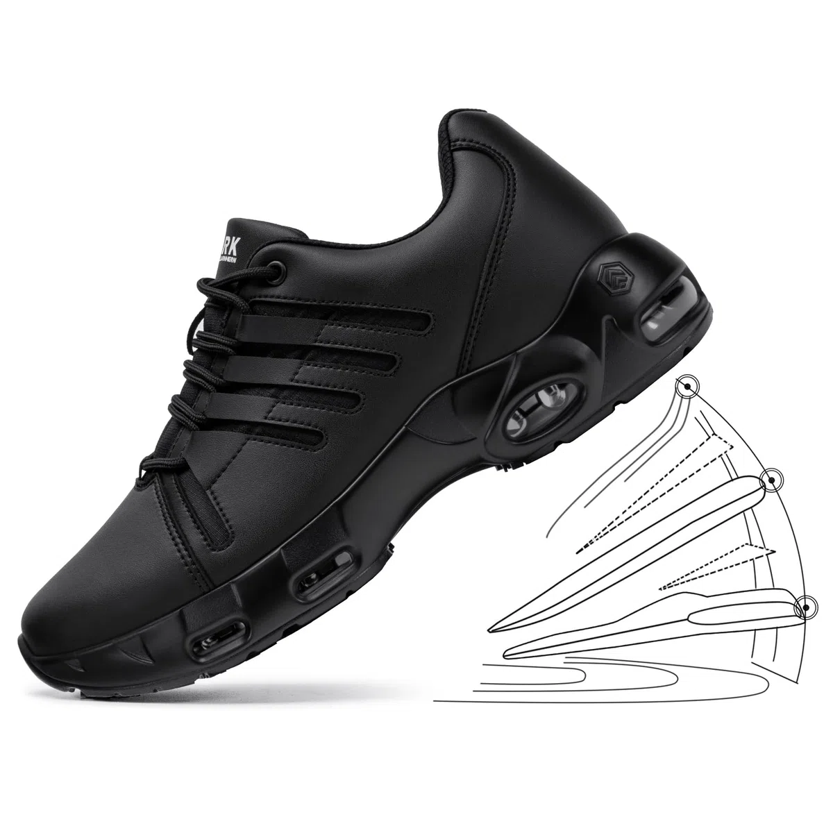 LARNMERN Chaussure de Cuisine Homme Sneakers de Antidérapantes Chef Chaussures de Travail Gym Outdoor Casual Fitness