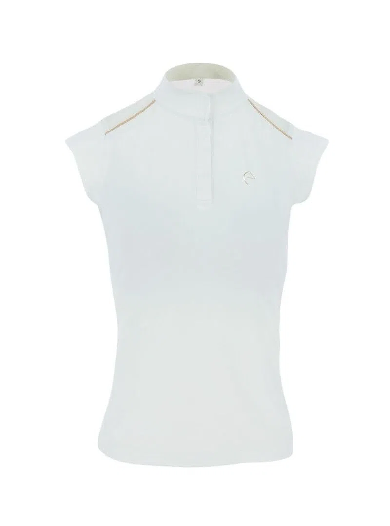 EQUITHEME Polo de Concours Brussels - Femme - Couleurs - Blanc, Taille Française - XS