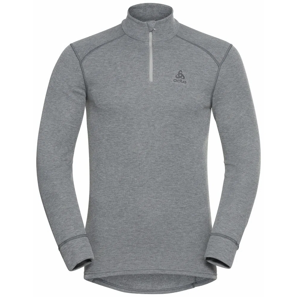Odlo T-Shirt Fonctionnel À Manches Longues avec Fermeture Éclair Active Warm Eco Sweatshirt Homme (Lot de 1)
