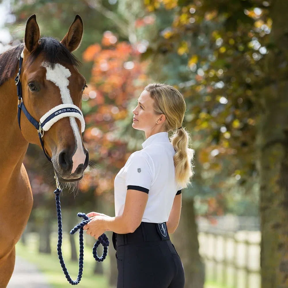 HORZE Polo Technique Taylor, Femme, Blanc, 34