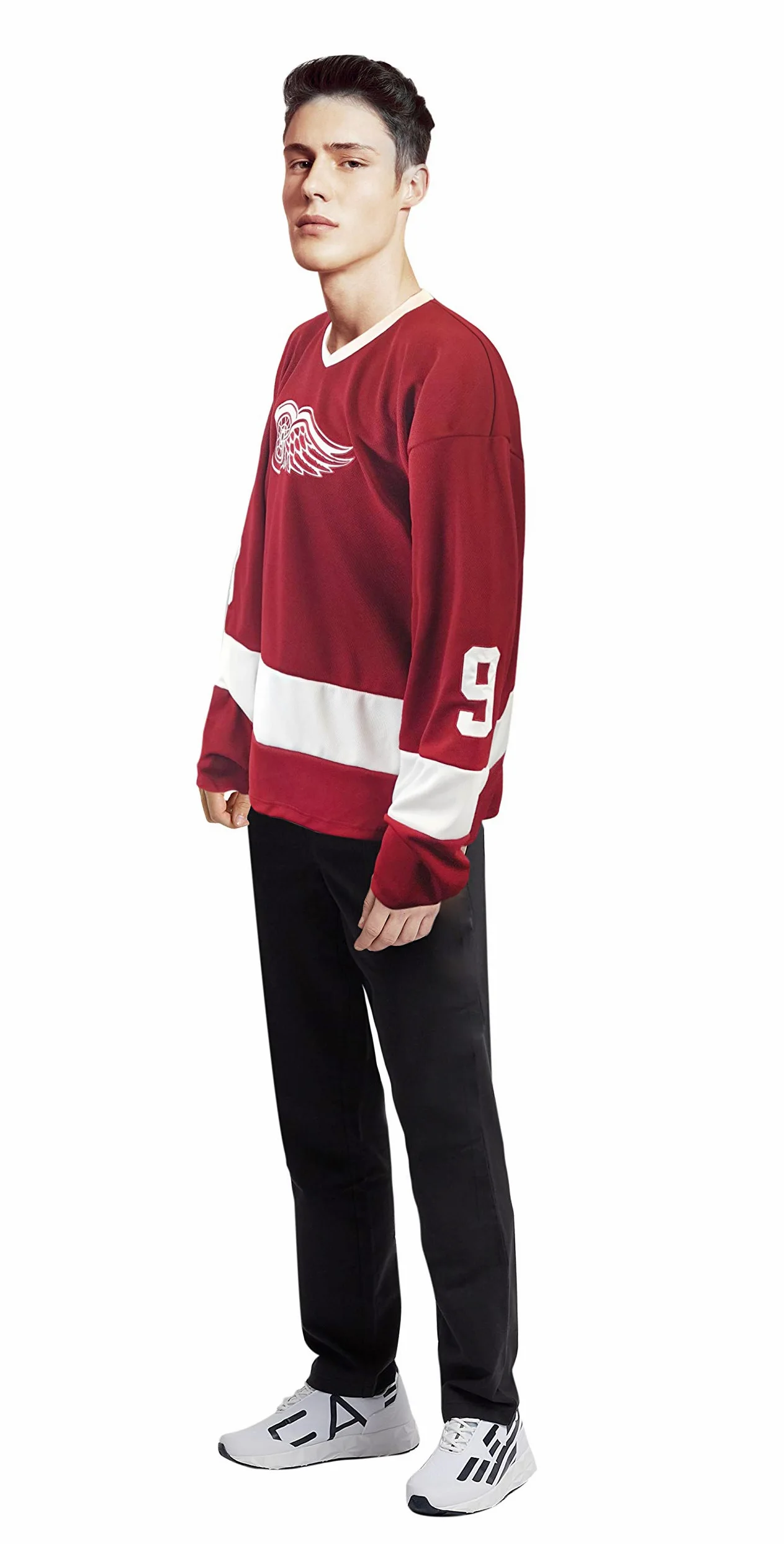 thecostumebase Maillot De Hockey Sur Glace Howe Ferris Bueller Day Off Costume Réplique Chemise (Grand) Rouge