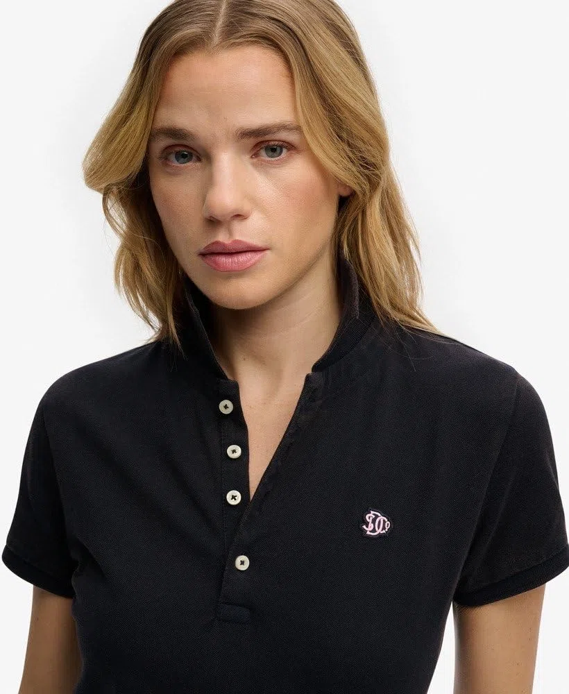 Superdry Heritage Slim Fit Polo T-Shirt, Eclipse Navy, 42 Femmes