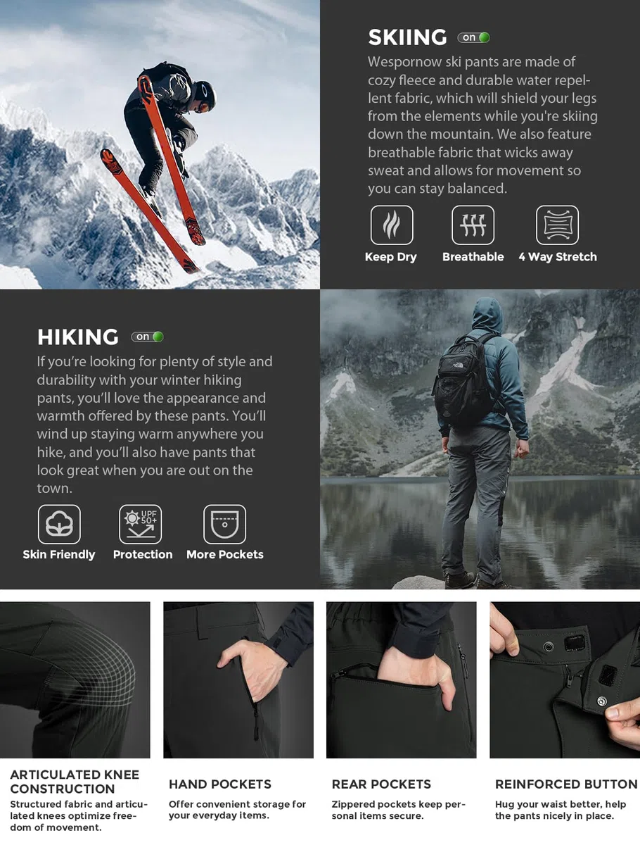 Wespornow Pantalon de randonnée Homme