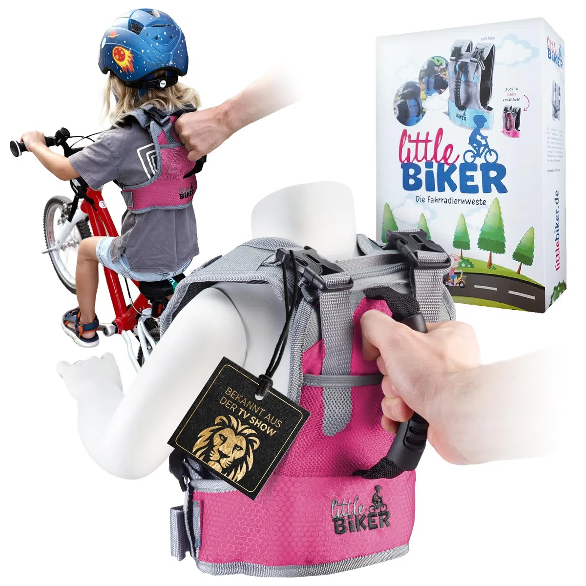 Gilet d'apprentissage pour enfant avec poignée, pour apprendre à faire du vélo, vélo, patinage, ski, patinage, patinage à roulettes, réglable