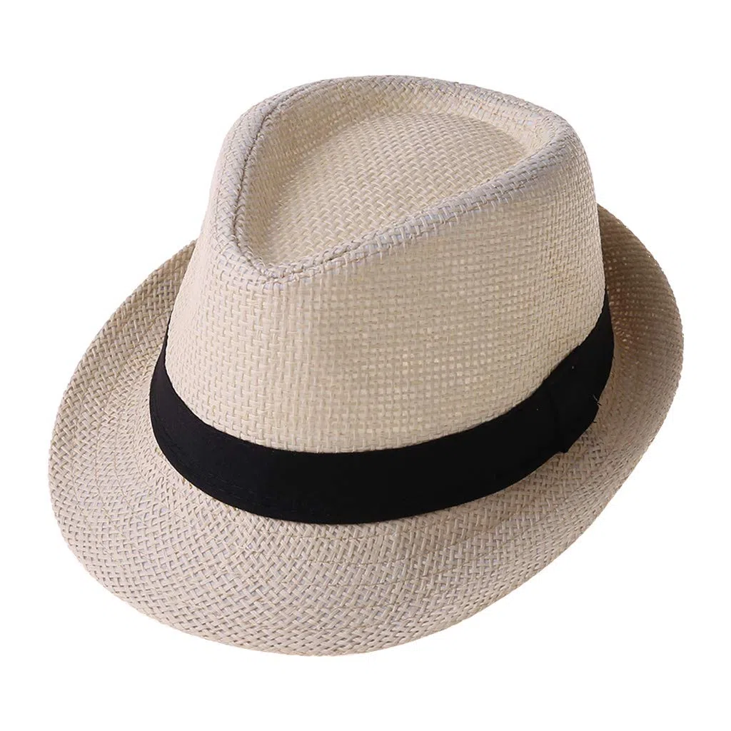 Enfants Enfants été Plage Chapeau de Paille Jazz Panama Trilby Fedora Chapeau Gangster Casquette extérieur Respirant Chapeaux Filles garçons Chapeau de Soleil