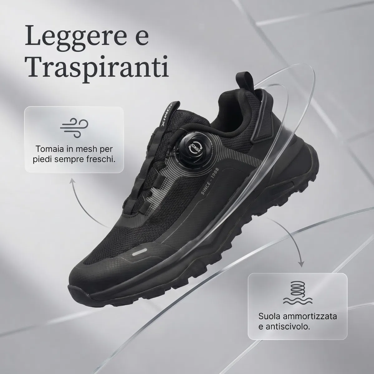 Baskets Randonnée Femme Chaussures de Marche Molette Rotative Maille Respirante Sport Outdoor WOS260318FR