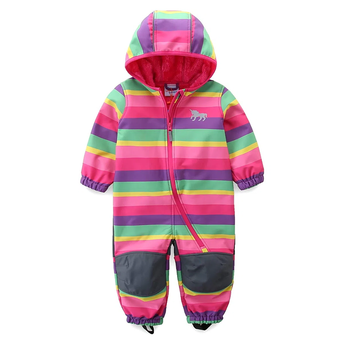 Combinaison à Capuche Imperméable Bébé Garçon et Fille avec Doublure Molletonnée Tout-en-Un pour Landau et Jouer dans la Boue 18 Mois à 4 Ans