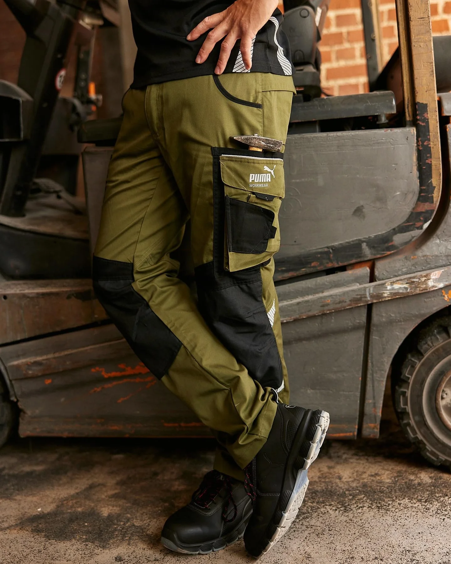PUMA Workwear Precision X Pantalon de Travail pour Hommes, Nombreuses Poches & Genoux renforcés - Idéal pour Les Artisans, Les ouvriers de Production et de Construction