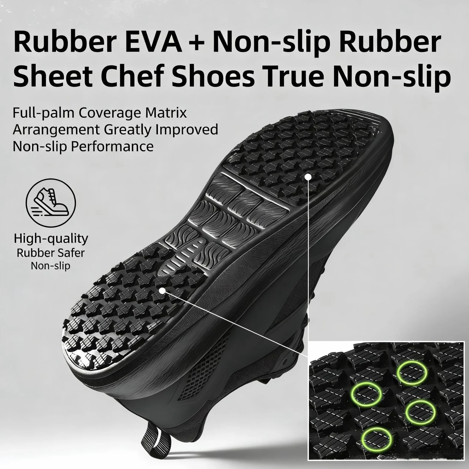 Chaussures de Cuisine Homme imperméables pour Service Alimentaire, Chaussures de Chef pour Restaurant et hôpital, Chaussures Noires