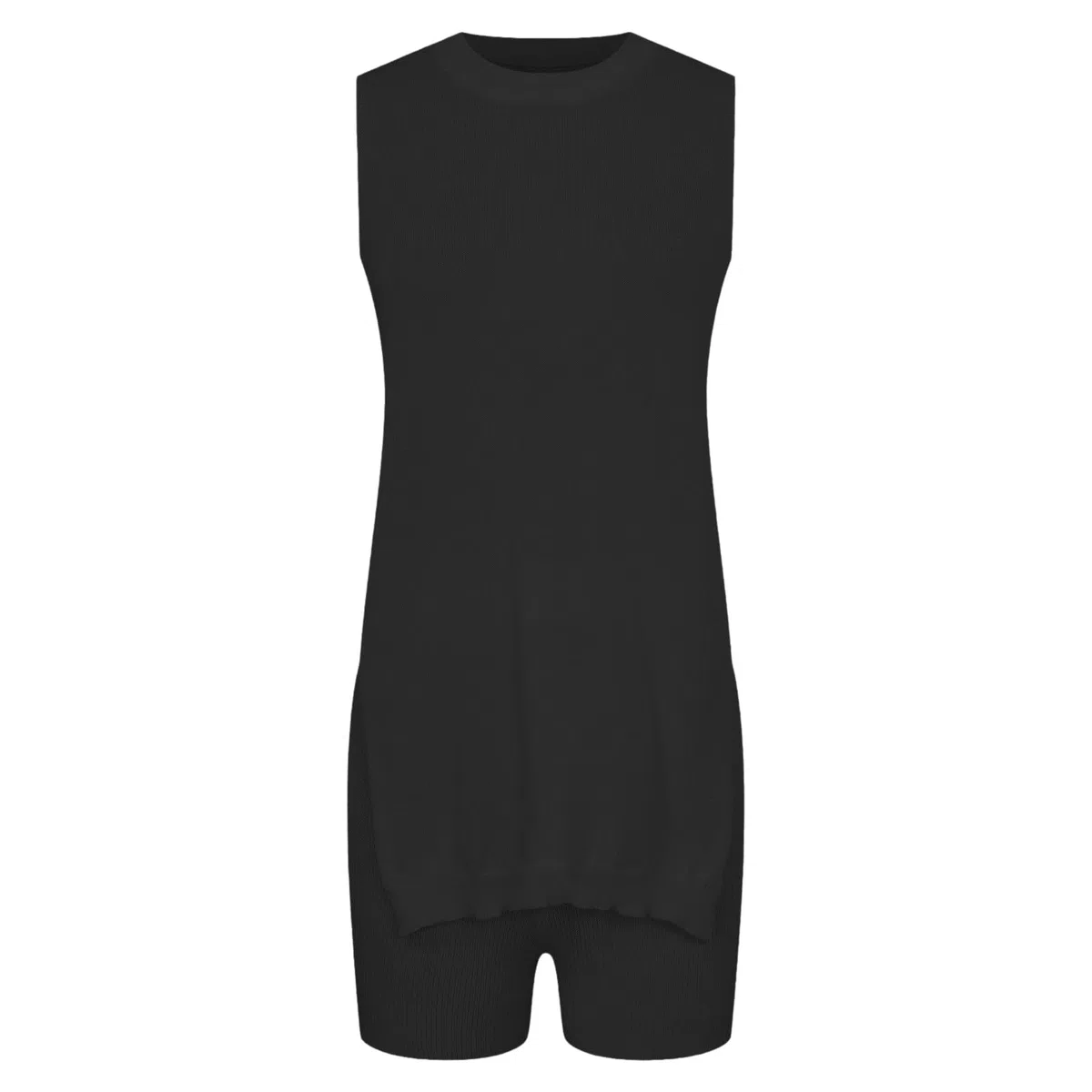 Generisch Polaire Femmes Vêtements Temu Populaire Ample Décontracté Col Rond Gilet Shorts Tricot pour Femmes Ensemble de Vêtements de Sport