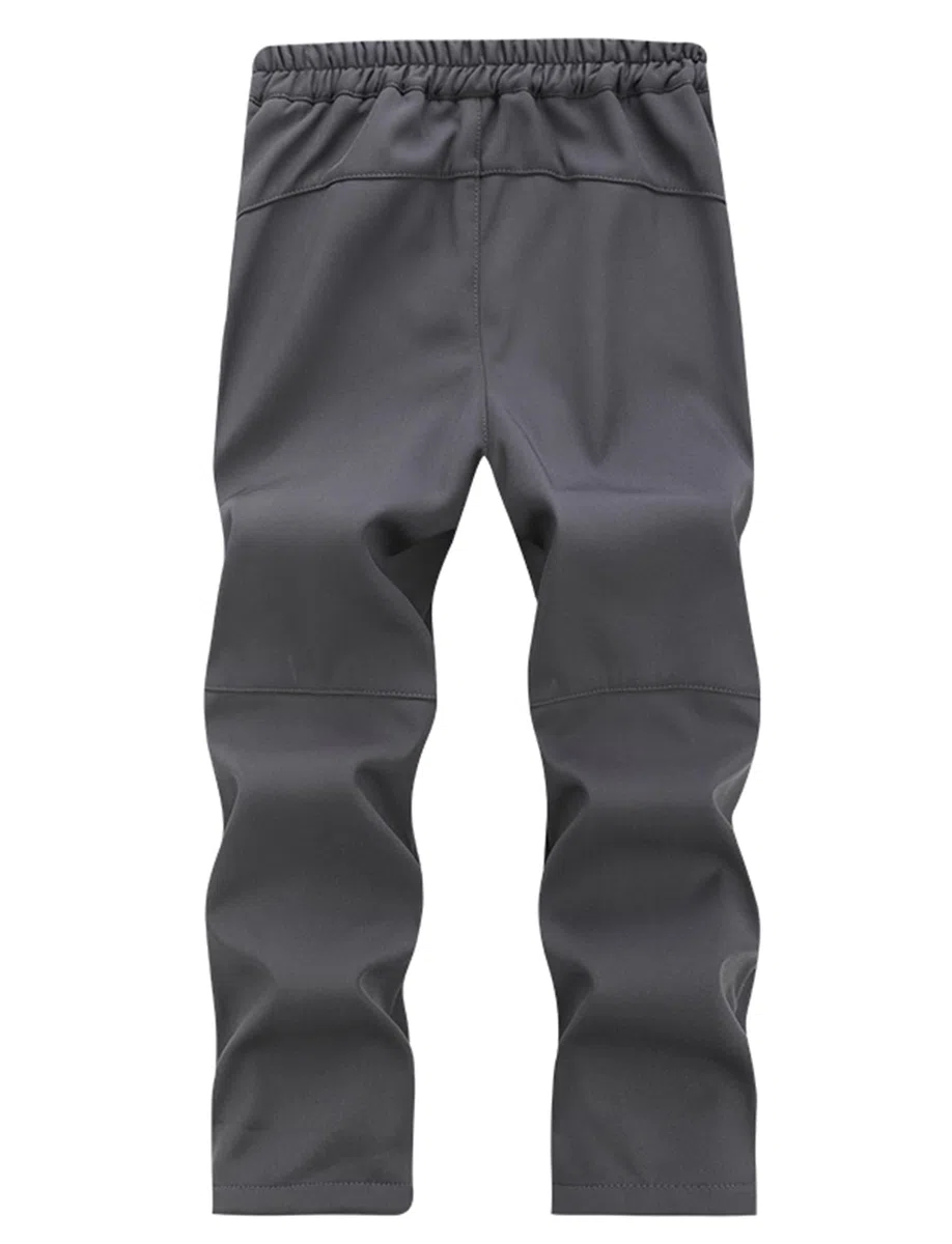 Maeau Garçon Fille Pantalon Doublé Polaire Imperméable Pantalons Softshell Chaud pour Enfant 4-14 Ans Vêtements Thermique de Randonnée Ado Pantalones Hiver Outdoor de Ski