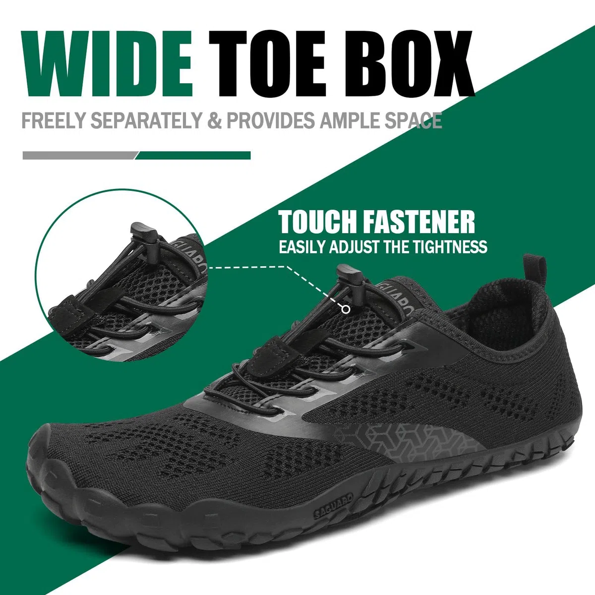 SAGUARO Chaussures Minimaliste Homme Barefoot Shoes Femme Chaussures Pieds Nus Respirant Barefoot Chaussure Trail Antidérapantes Chaussure Randonnée pour Semelle Zero Drop,GR.36-48 EU