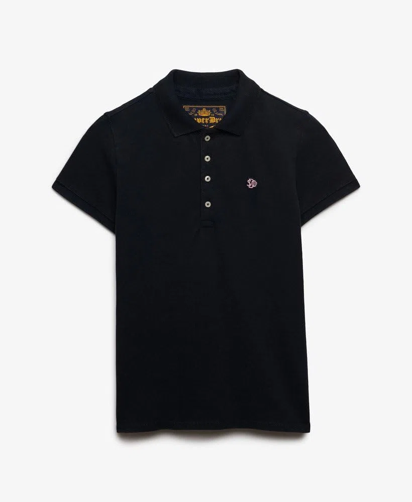Superdry Heritage Slim Fit Polo T-Shirt, Eclipse Navy, 42 Femmes