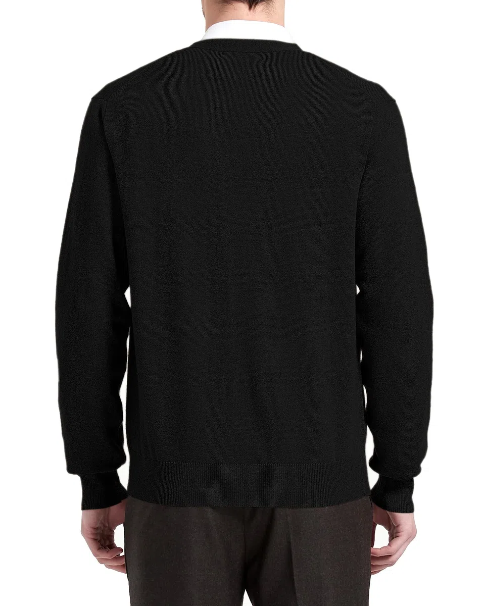 Kallspin Cardigan pour Homme en mélangé avec col en V et Boutons avec Poches