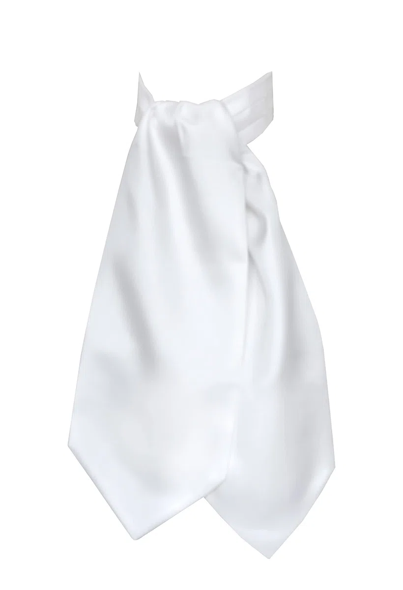 Remo Sartori Uni Cravate Ascot Foulard, 100% Soie, doubles-pointées, Fabriqué en Italie, Homme