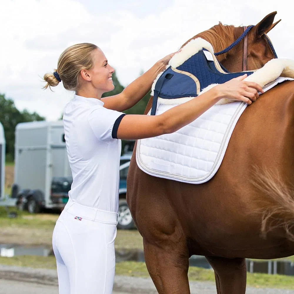 HORZE Polo Technique Taylor, Femme, Blanc, 34