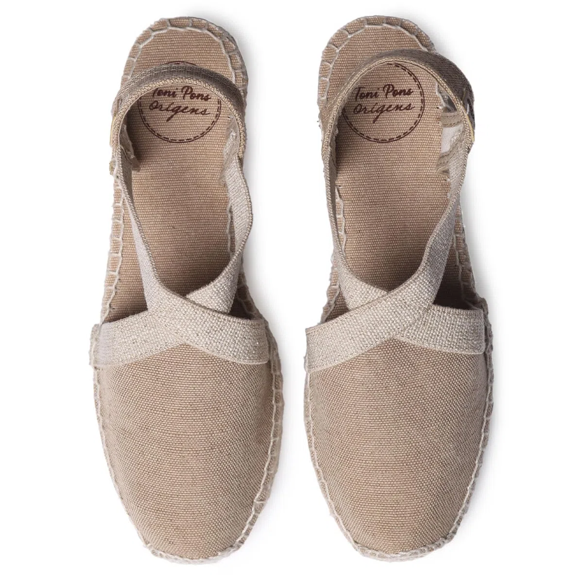 TONI PONS Verdi-V - Espadrille compensée végétalienne pour Femme de en Tissu de Coton.
