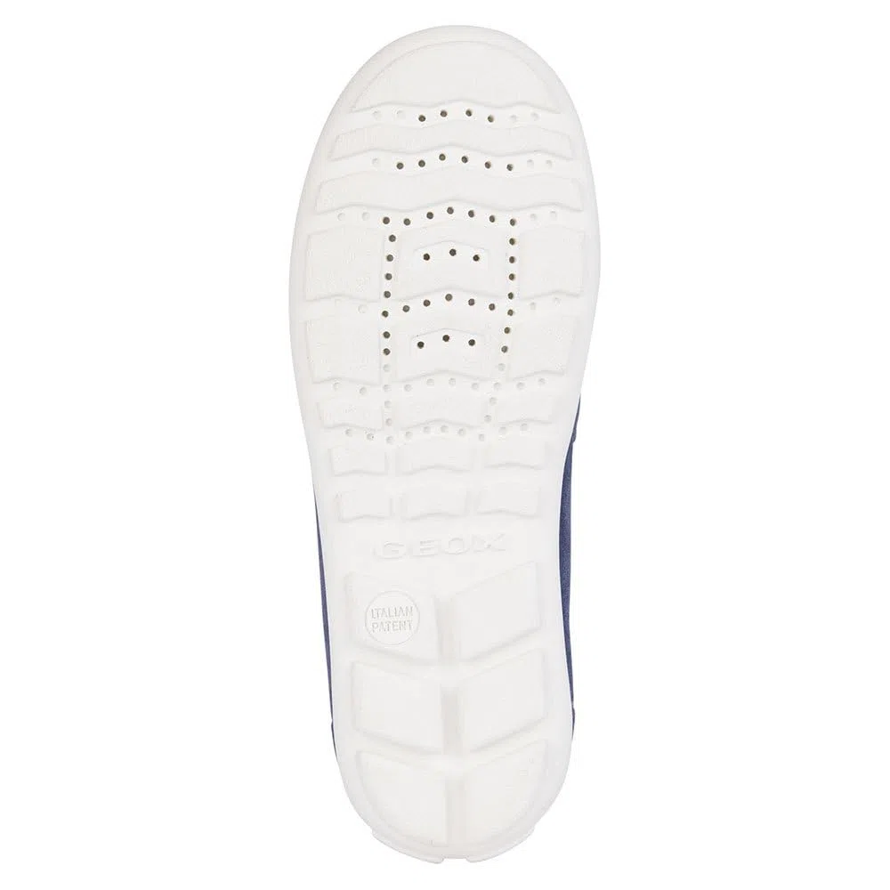 Geox J New Fast Boy A Moccasine, Bleu Marine/Blanc, 34 EU