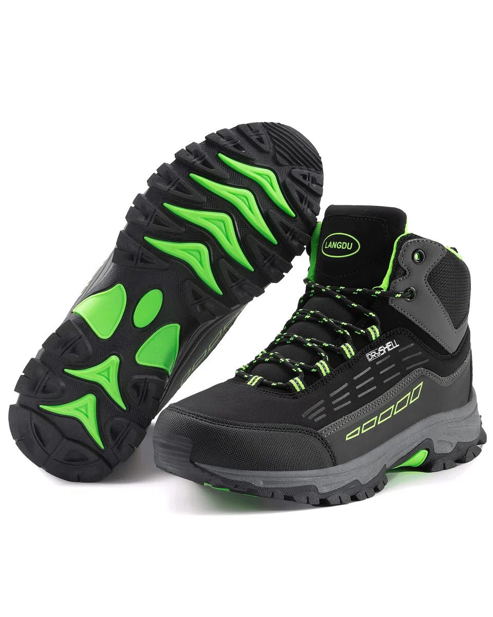 LANGDU Chaussures de Randonnée Homme Femme Trekking Voyages Respirant Promenades Antidérapant Sneakers Taille 37-46 EU