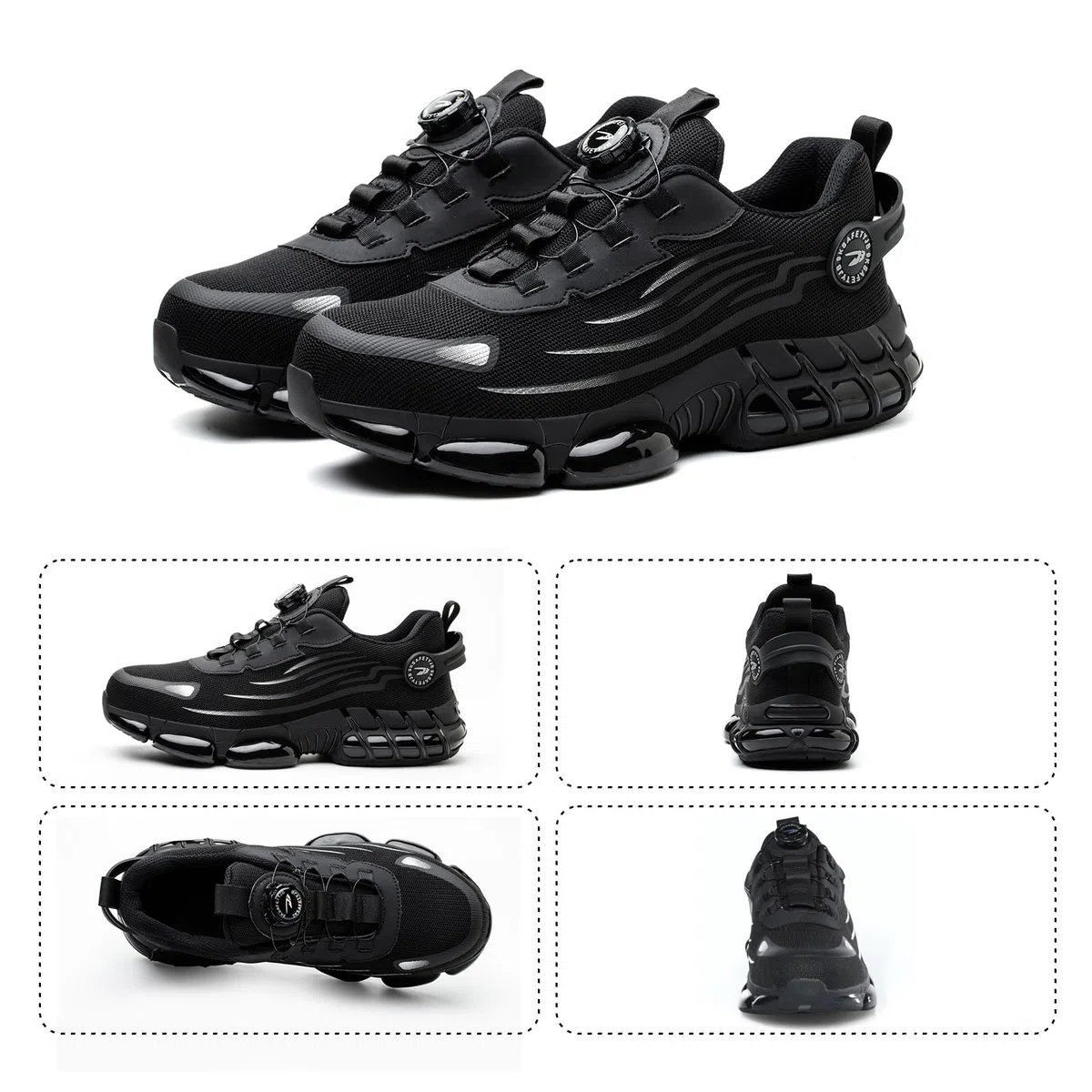 Chaussures de Sécurité Hommes Femmes Basket Respirante Antidérapante Légère Travail avec Embout en Acier 36-46 EU