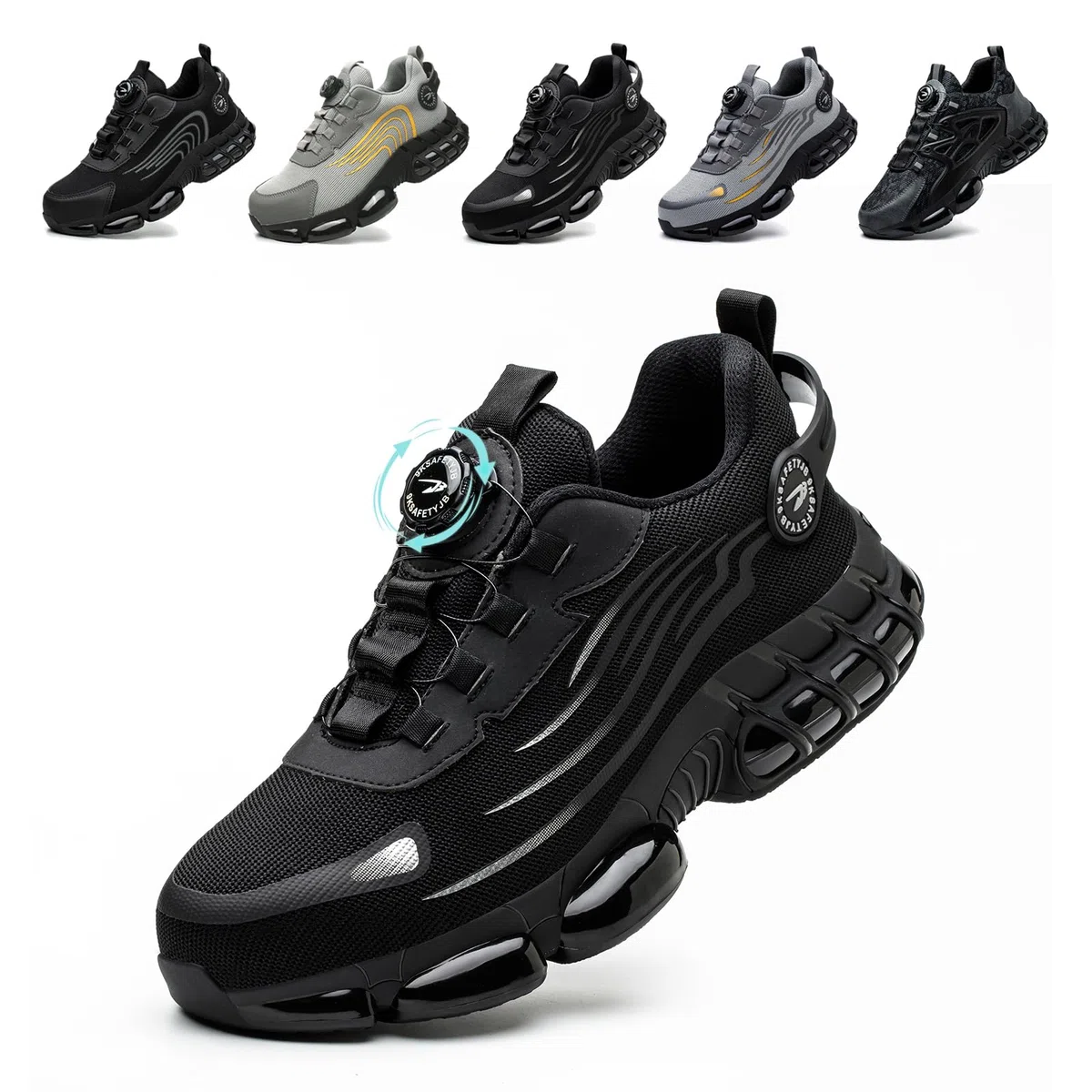 Chaussures de Sécurité Hommes Femmes Basket Respirante Antidérapante Légère Travail avec Embout en Acier 36-46 EU