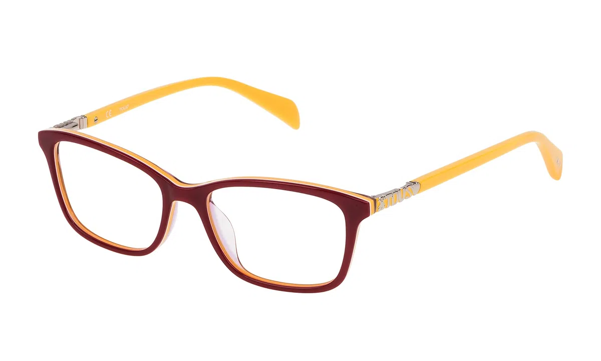 TOUS S0350809 Cadre pour Lunettes de Prescription, Rouge, 49 mm, Unisexe pour Enfants, Rouge, 49 mm