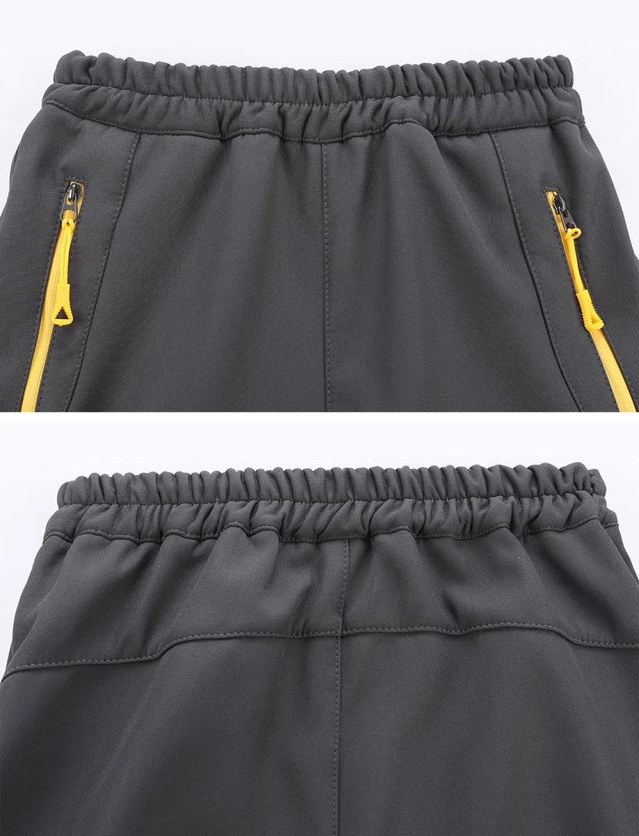 Maeau Garçon Fille Pantalon Doublé Polaire Imperméable Pantalons Softshell Chaud pour Enfant 4-14 Ans Vêtements Thermique de Randonnée Ado Pantalones Hiver Outdoor de Ski