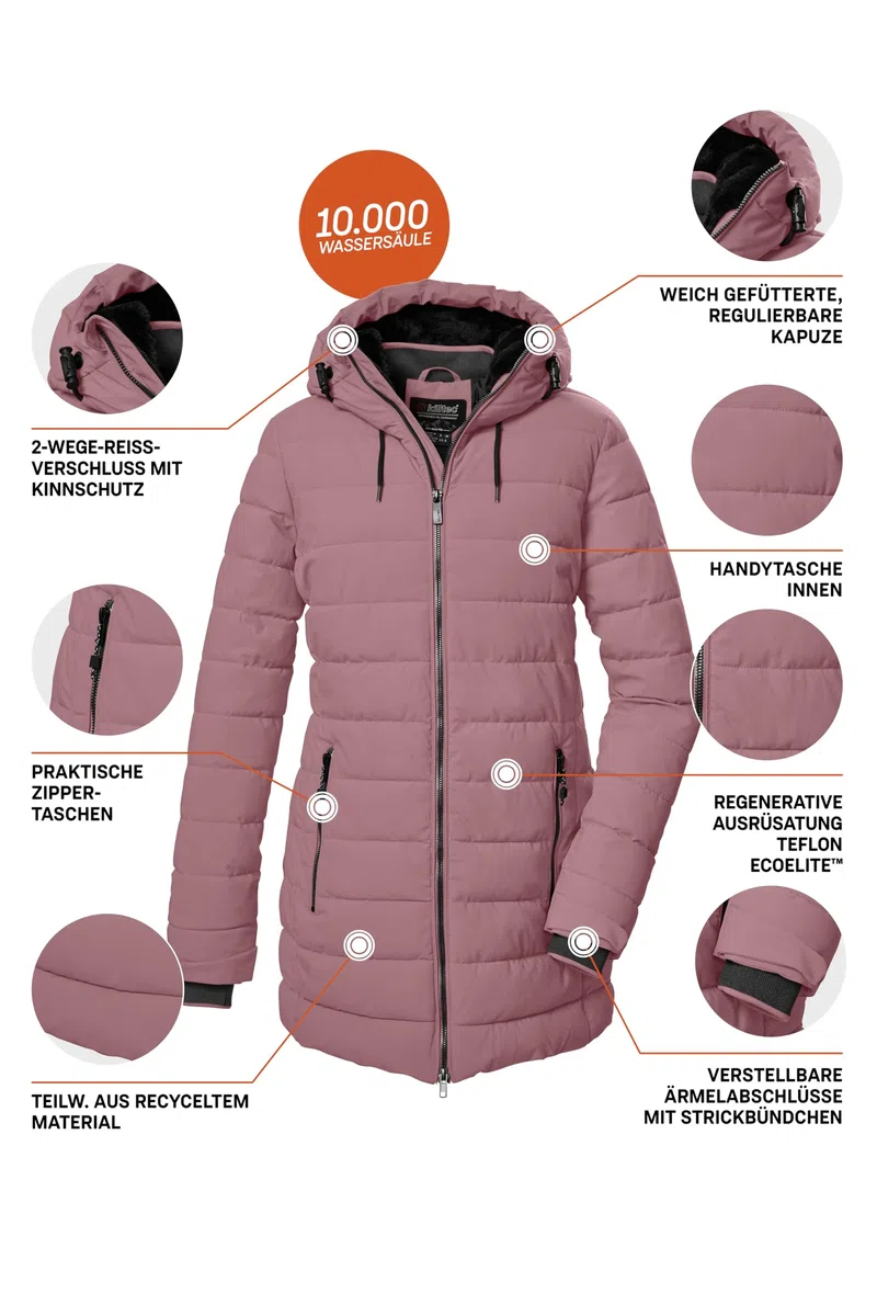 Killtec Kow 55 Wmn Qltd Prk Parka matelassée/parka avec capuche Femme