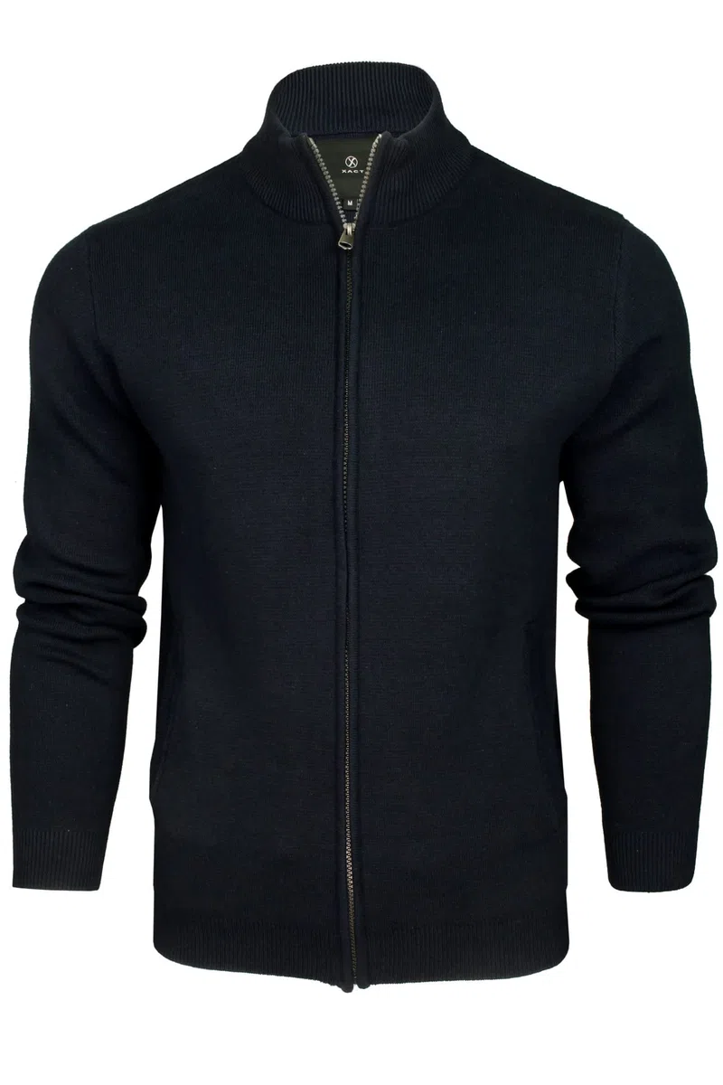 Xact Cardigan Pull Zippé mélange de Coton pour Hommes