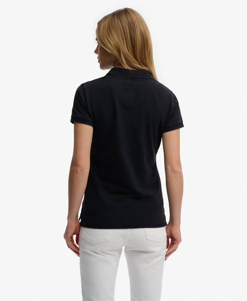 Superdry Heritage Slim Fit Polo T-Shirt, Eclipse Navy, 42 Femmes