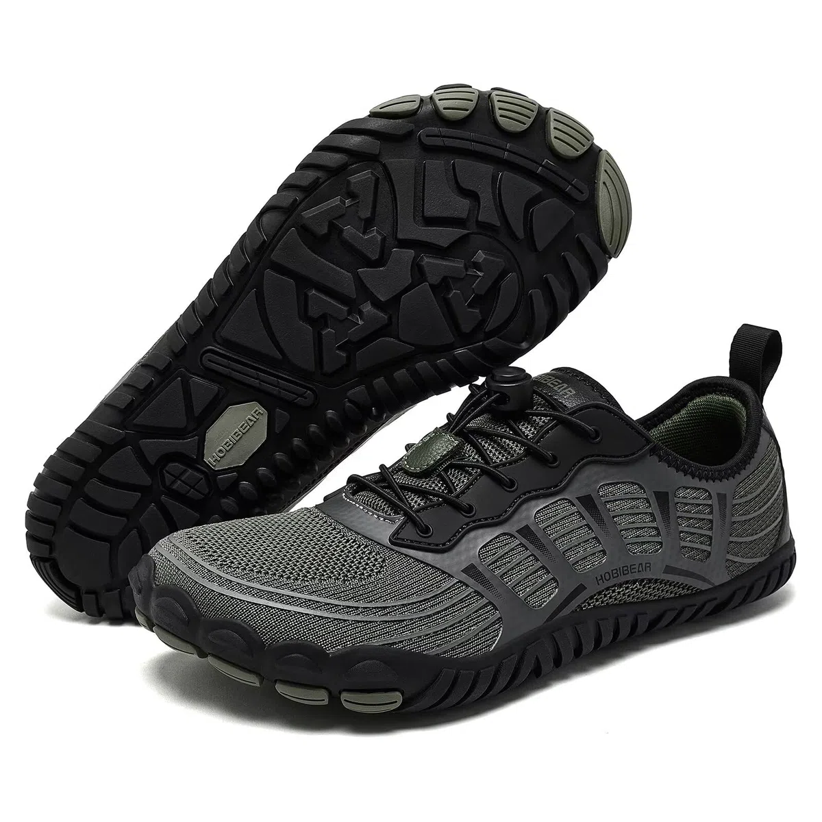 HOBIBEAR Baskets larges unisexes pour homme et femme - Chaussures de randonnée minimalistes légères et respirantes