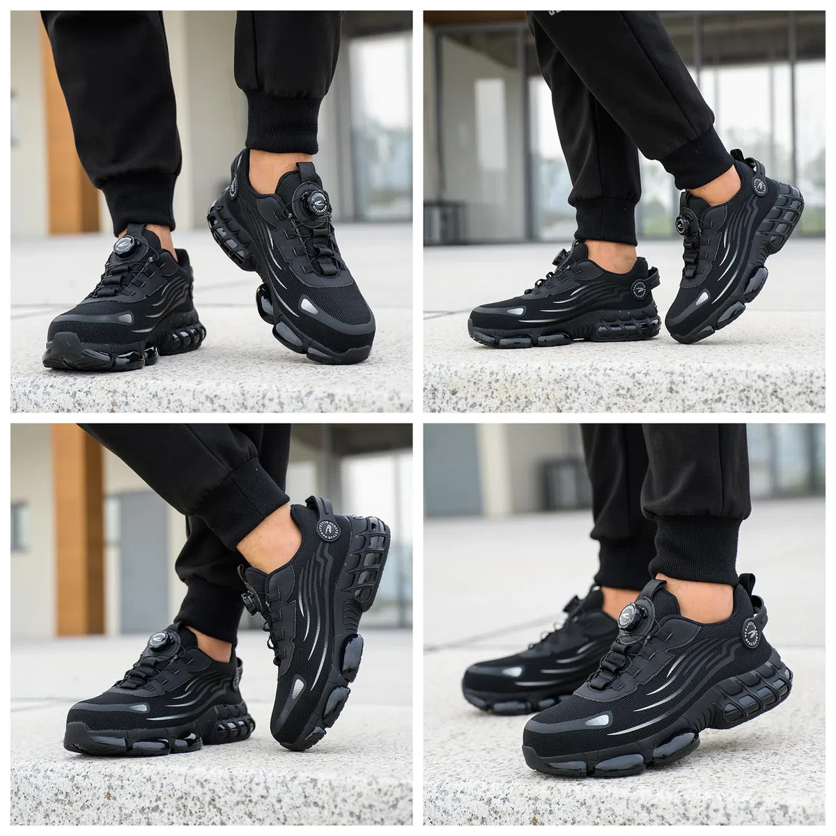 Chaussures de Sécurité Hommes Femmes Basket Respirante Antidérapante Légère Travail avec Embout en Acier 36-46 EU