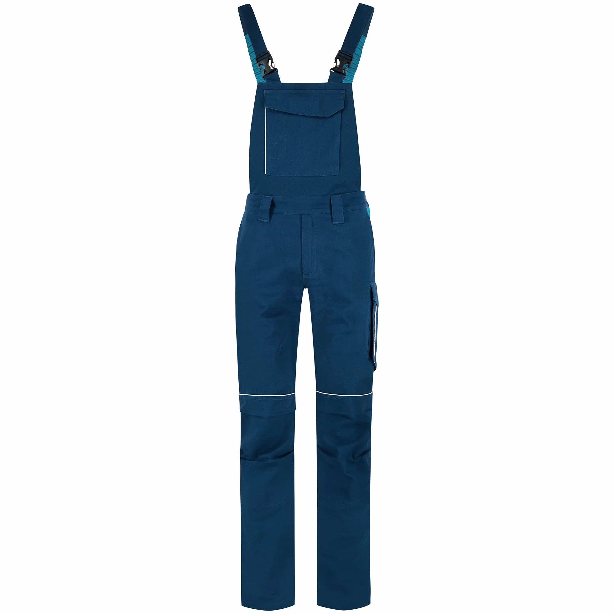 BWOLF Raptor 100% Coton Salopette de Travail Homme Bleu de Travail Homme Salopette de Travail Homme avec Poches Multifonctionnelles, Bandes Réfléchissantes