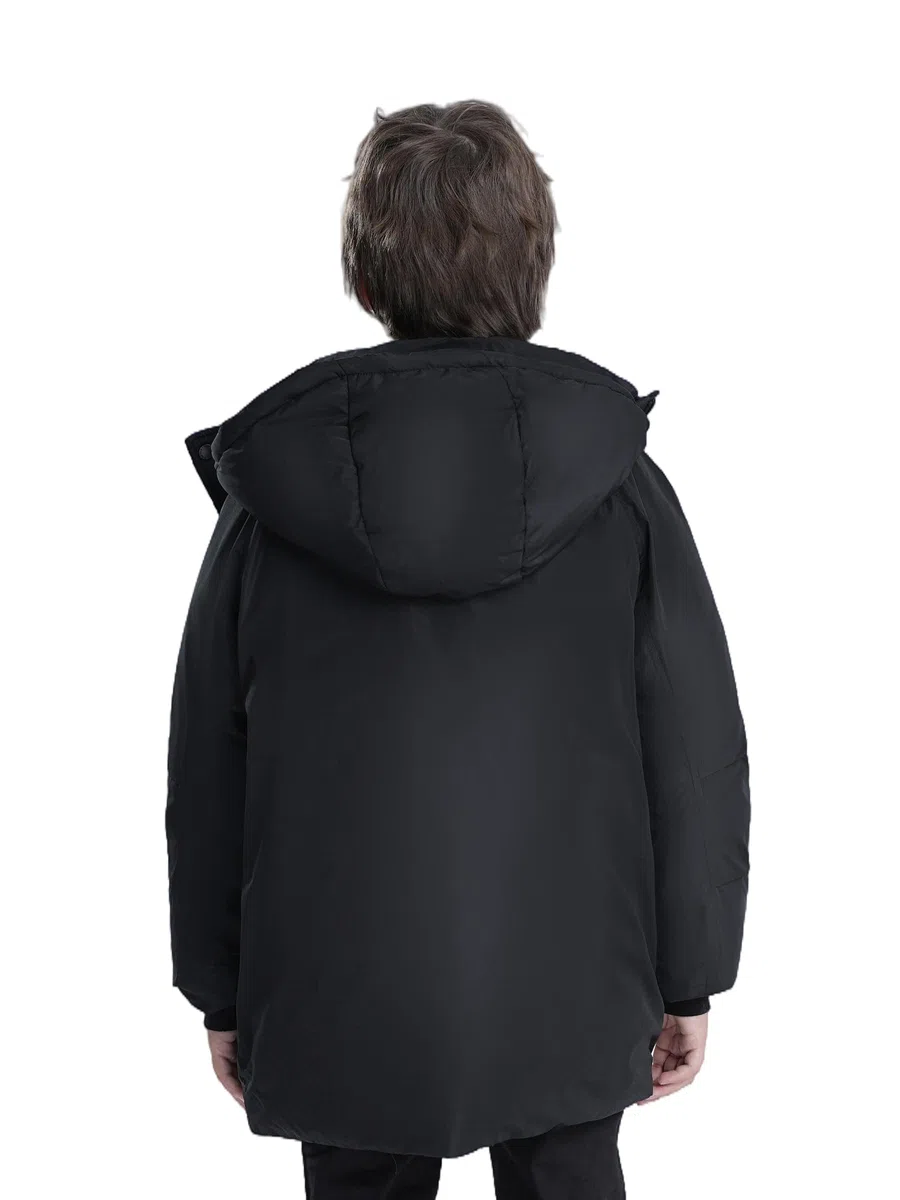 Sunny Sprout Manteau garçon hiver - Doudoune épaisse avec capuche polaire et manches coupe-vent
