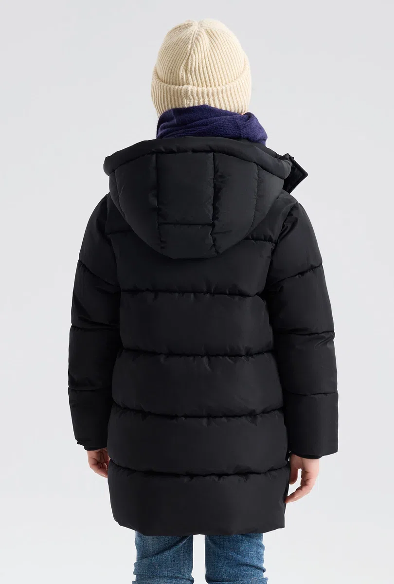 SOLOCOTE Manteaux d'Hiver Épais pour Garçons Longue Doudoune Imperméable avec Veste à Capuche pour Enfants