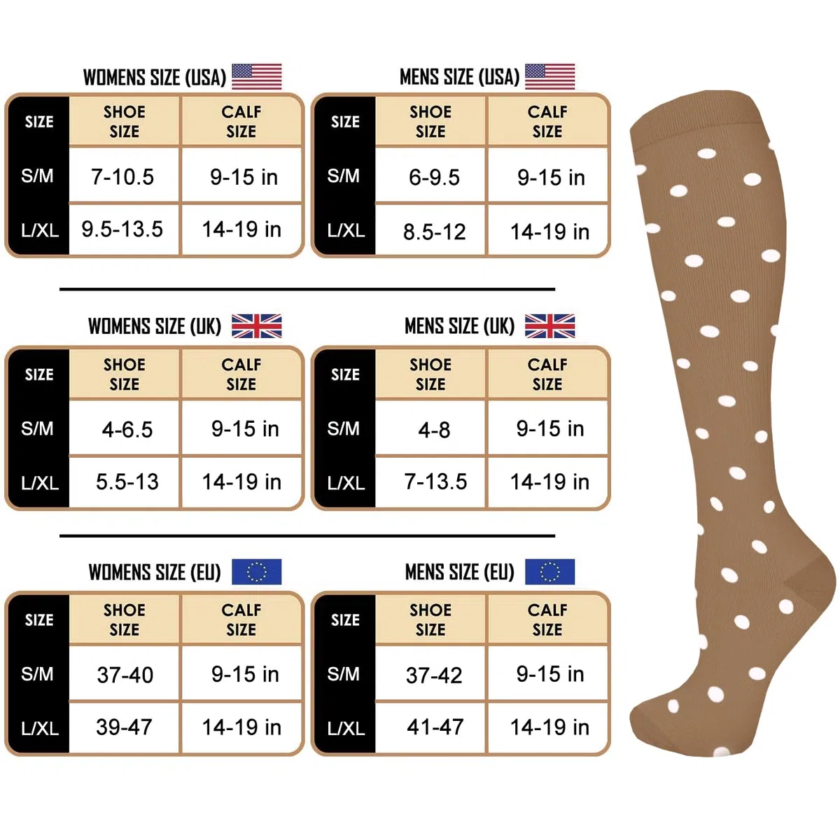 ACTINPUT Bas de Contention Femme et Homme，4 Paires Chaussettes de Compression pour Sportive, Cyclisme, Voyage en Avion, Course à pied, de Grossesse，de Vol et de Voyage