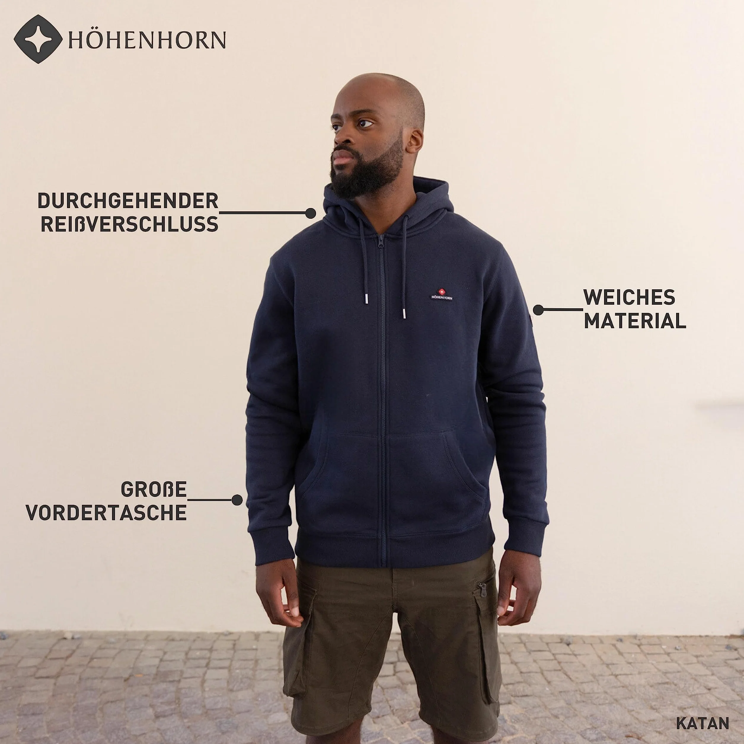 Höhenhorn Katan Pull à capuche pour homme - Élégant et tendance